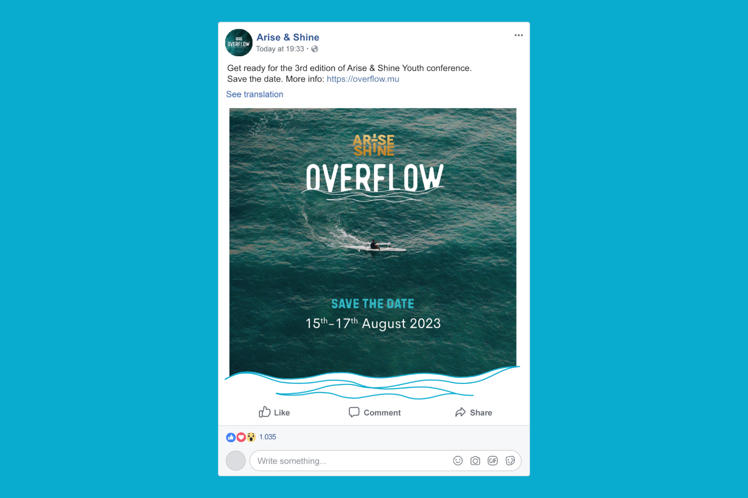 Arise & Shine Social media post